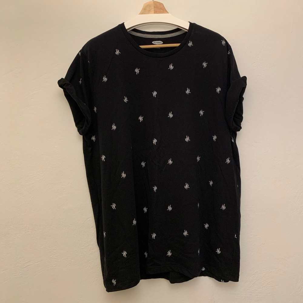Old Navy Astronaut Print Black T-Shirt